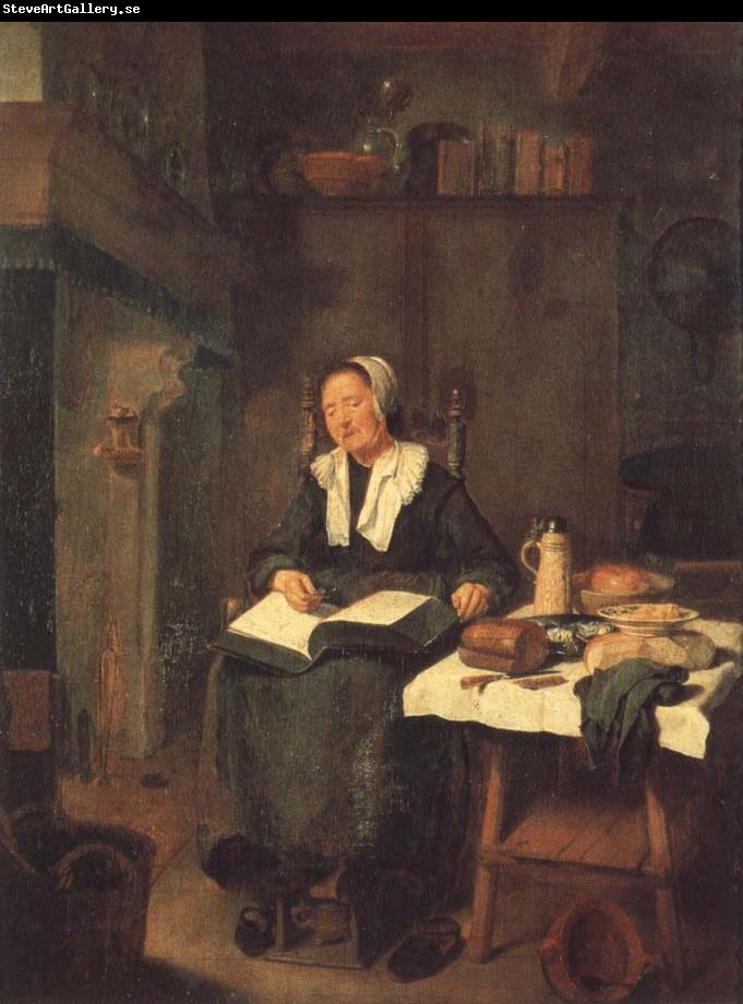 BREKELENKAM, Quiringh van A Woman Asleep by a Fire